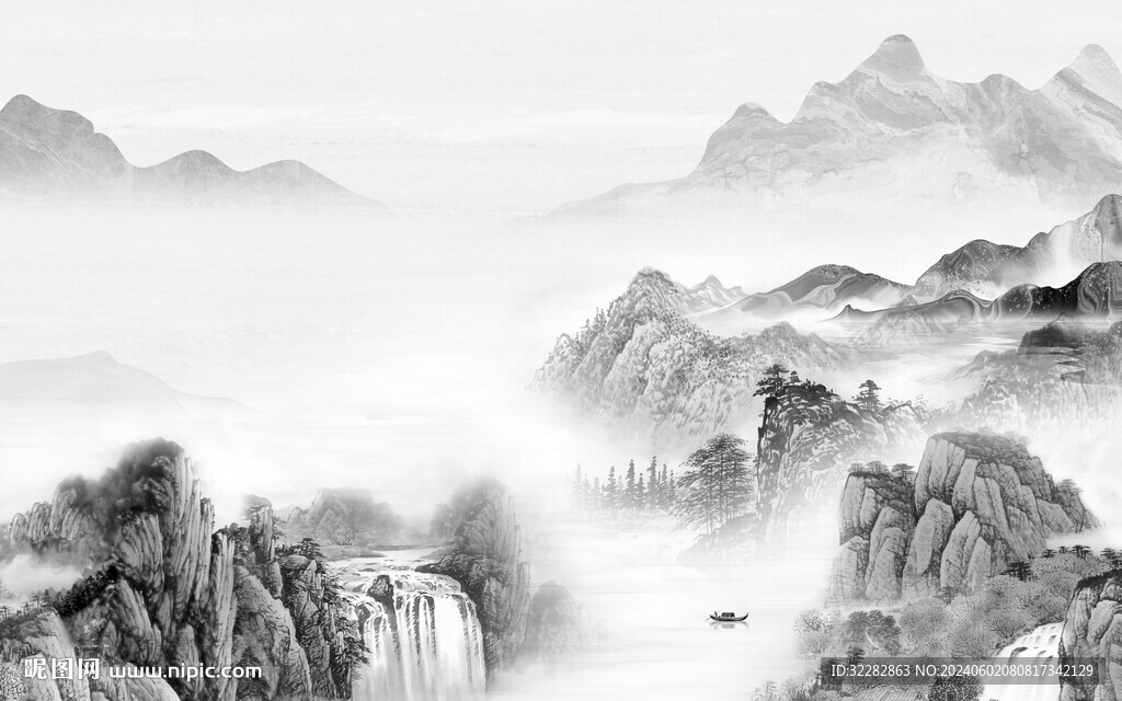 最新 高雅灰色山水 TiF分層