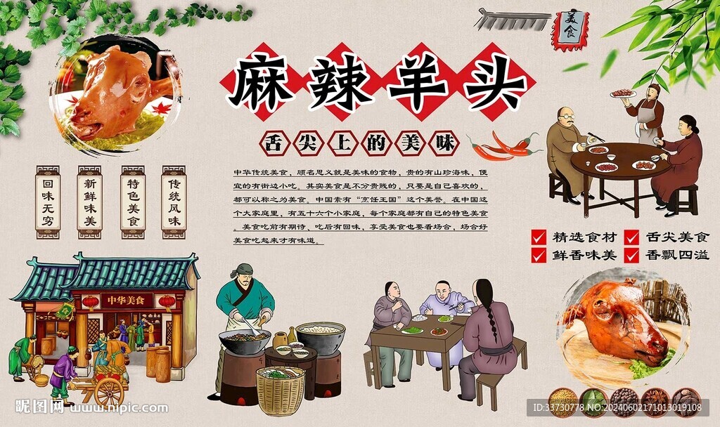 麻辣羊頭