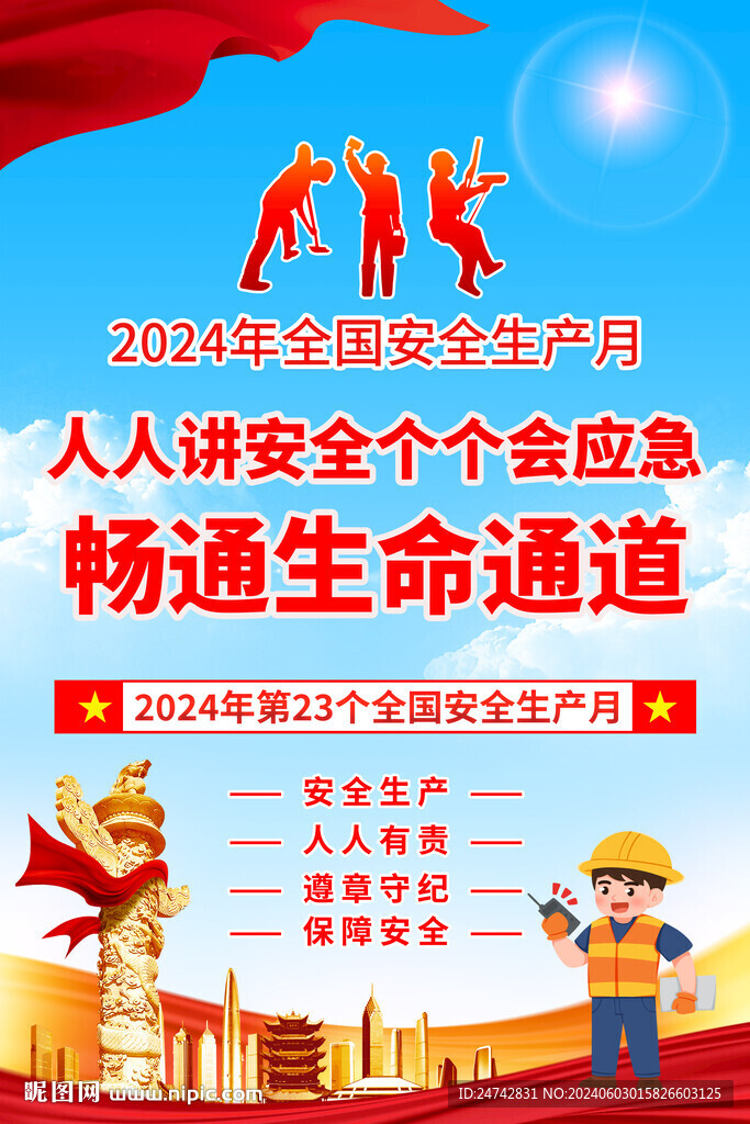 安全生產月海報