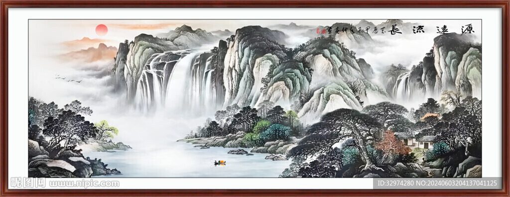 國畫水墨山水風(fēng)景畫
