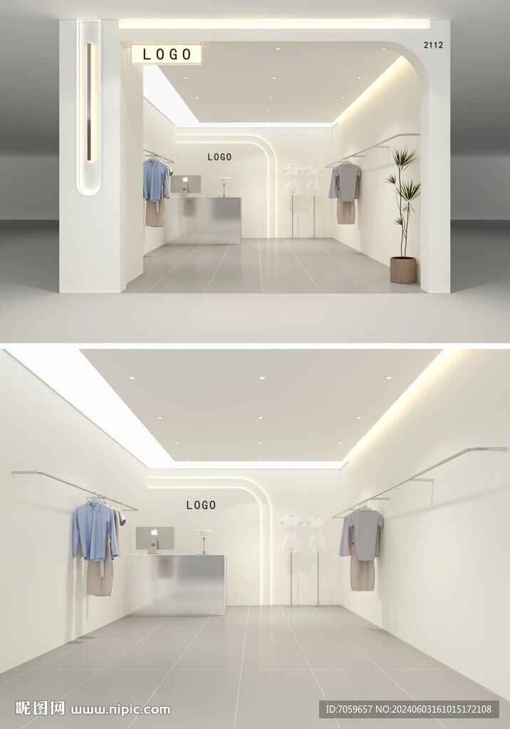 服裝店面設計  檔口設計效果 