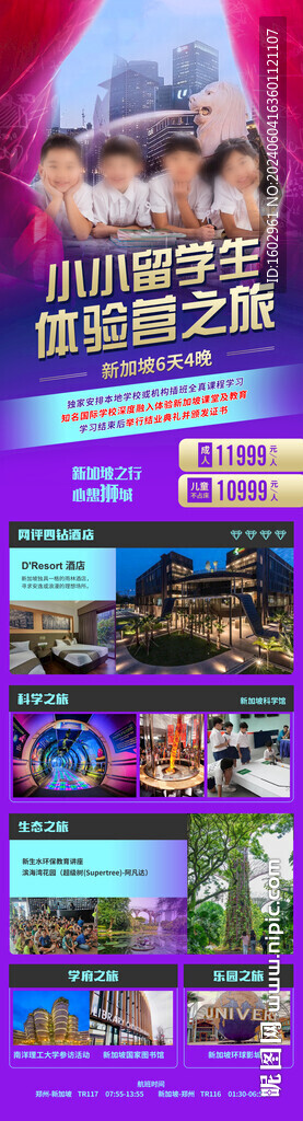 新加坡南大留學研學旅游海報