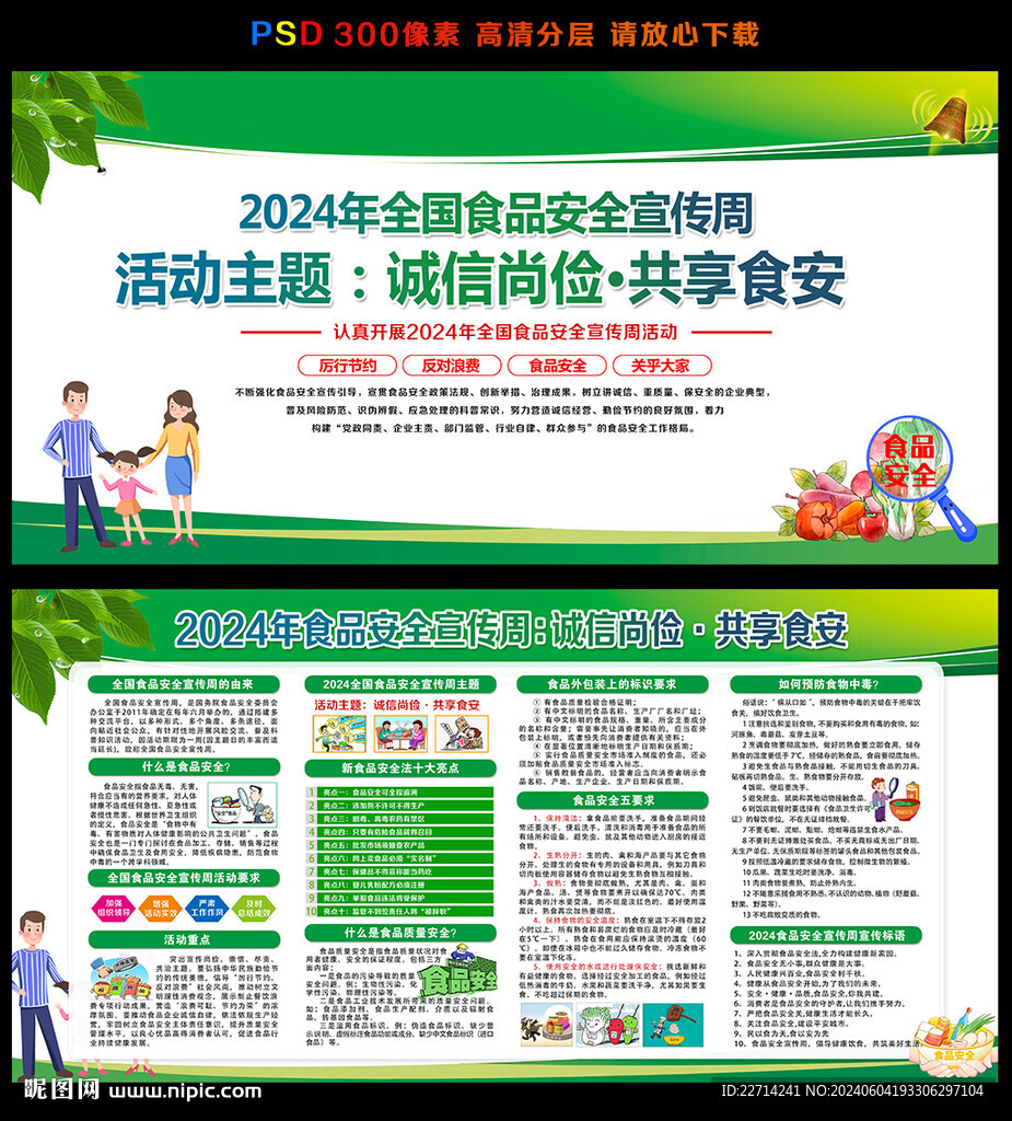 2024年食品安全宣傳周海報