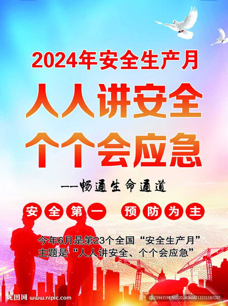 2024安全生產(chǎn)月一套六張