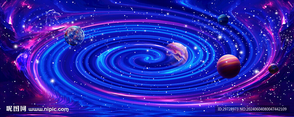 長幅星空旋渦背景