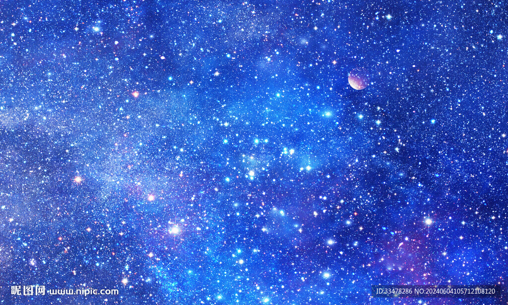 藍色宇宙星空背景墻