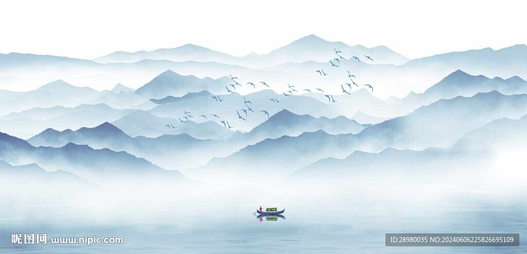水墨意境山水畫