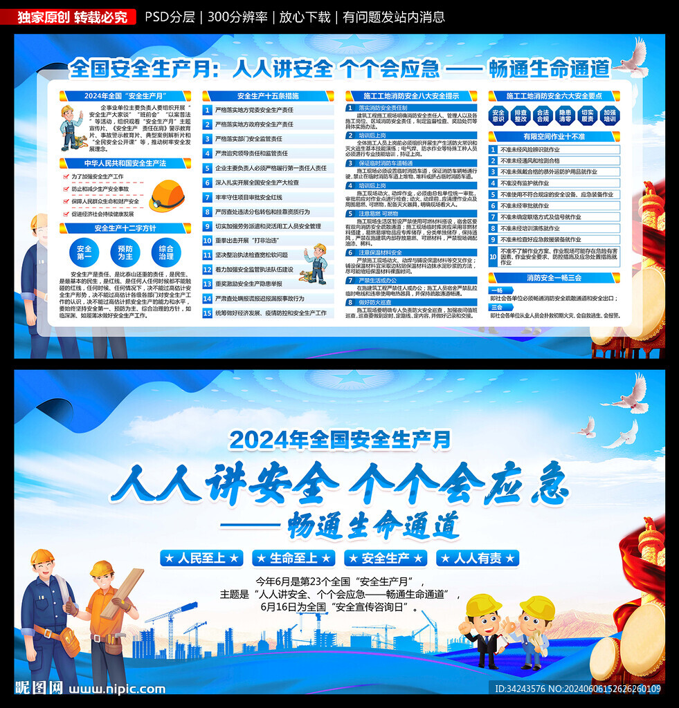 2024年安全月展板