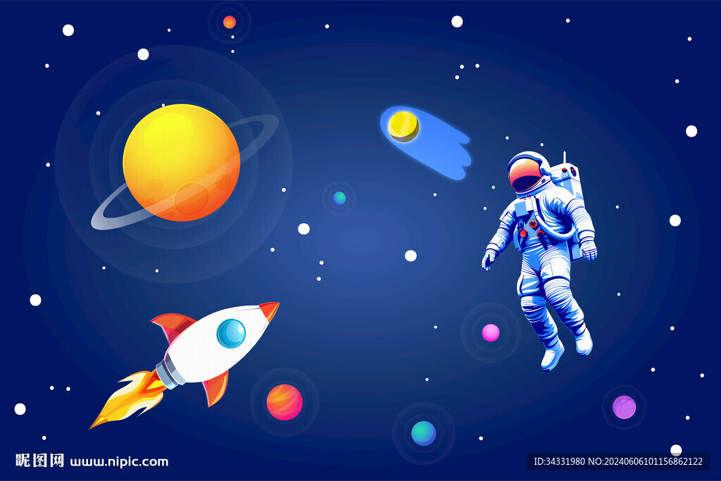 卡通宇宙星空