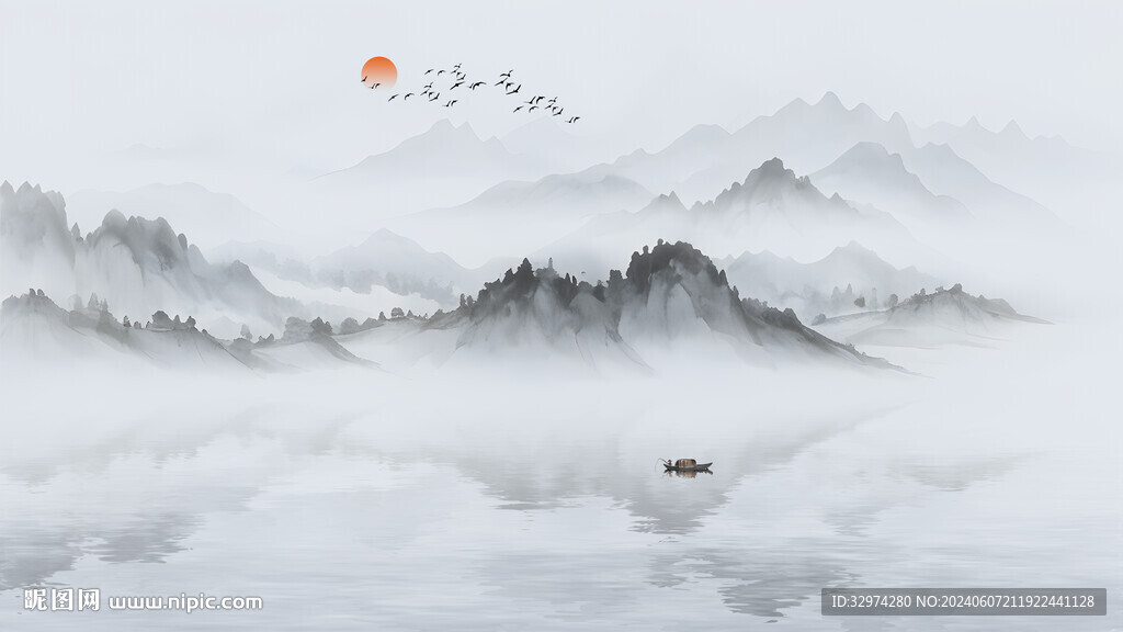 中國風水墨風景畫