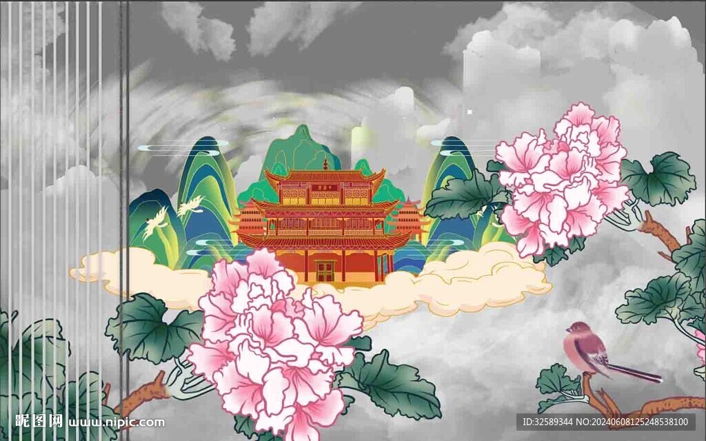 中式背景墻