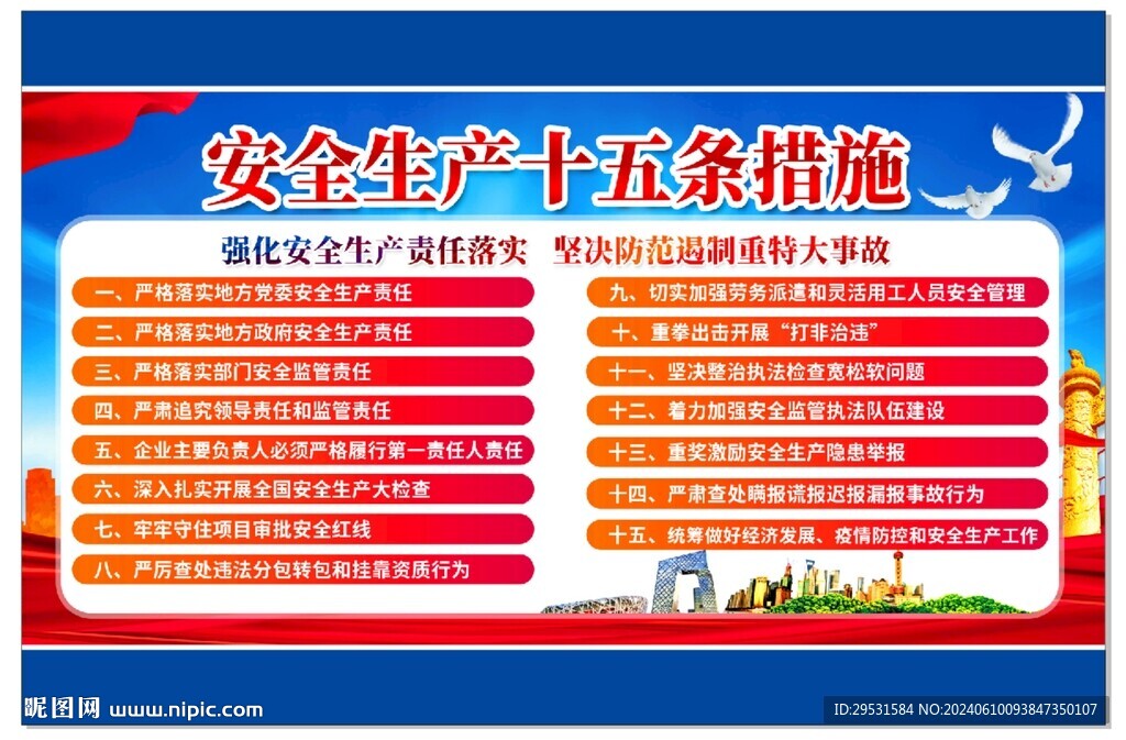 安全生產十五條措施