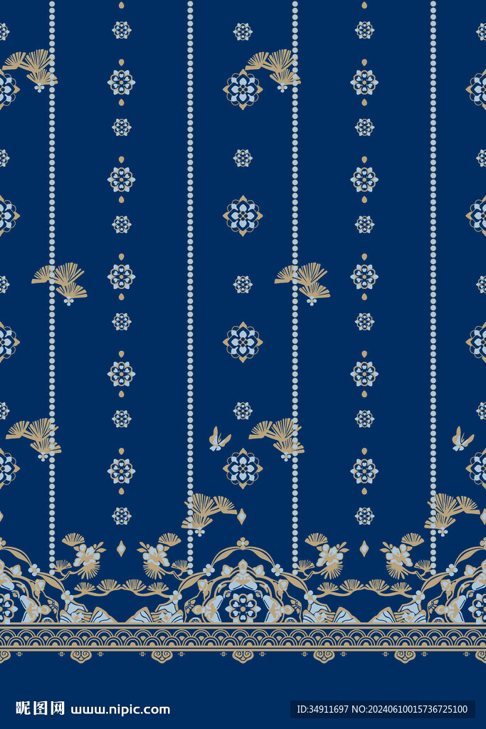 扇子  菱形花