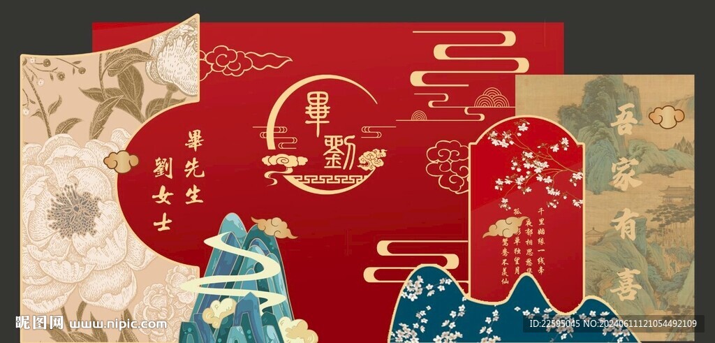 中式婚禮背景