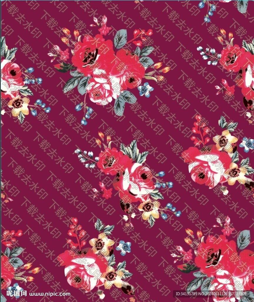 水彩花