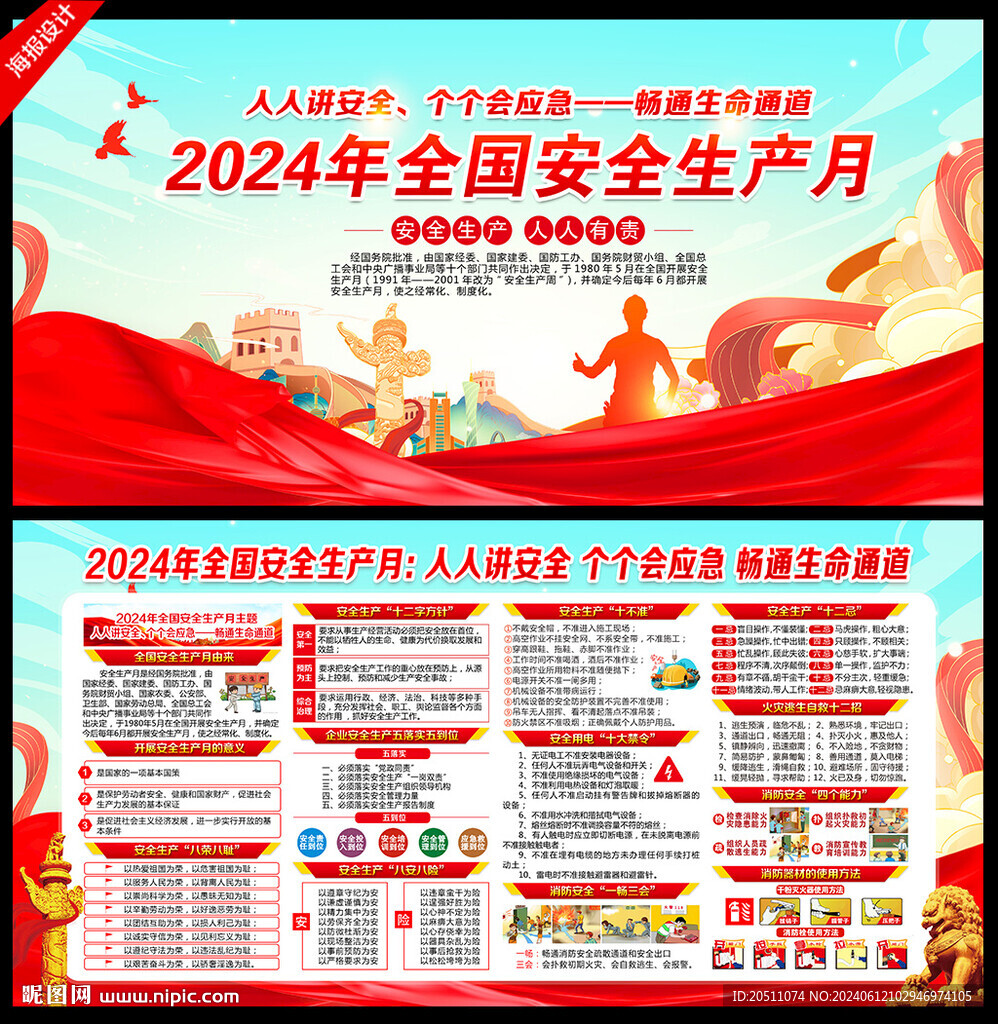2024年安全月展板