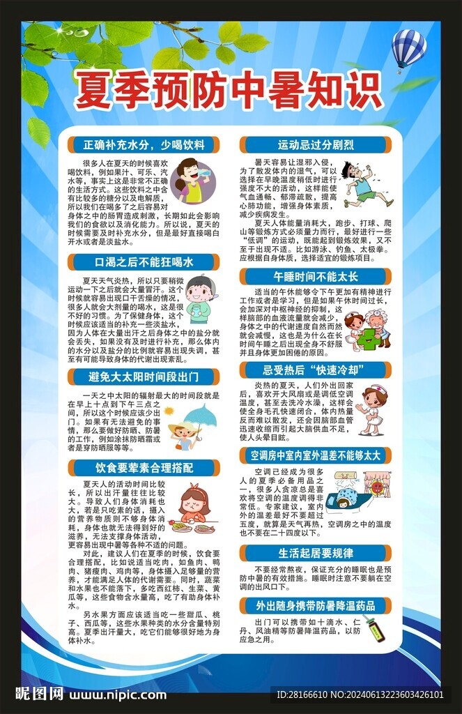預防中暑知識海報