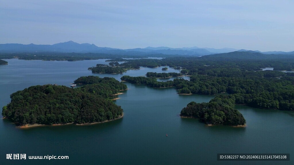 中原千島湖鲇魚山水庫全景