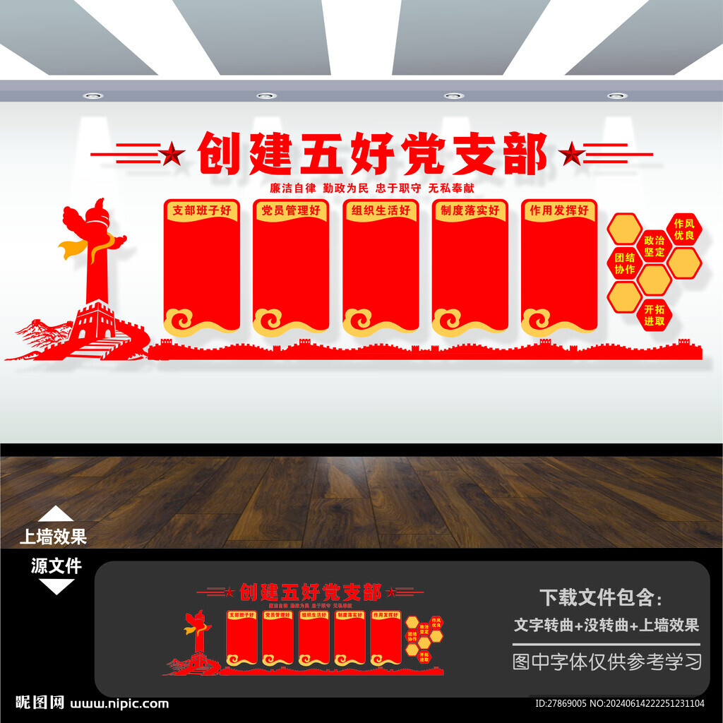 創建五好黨支部文化墻