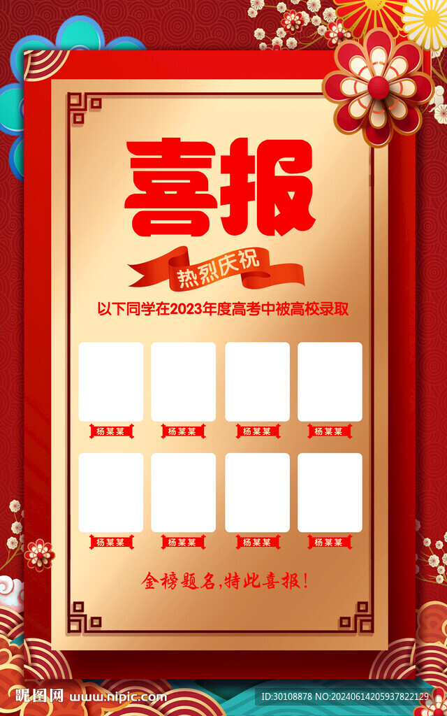 高考喜報海報