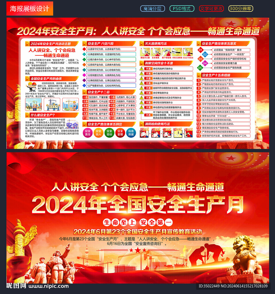 2024安全生產(chǎn)月展板