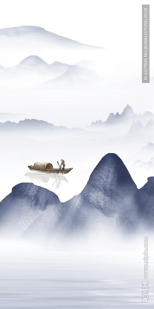 藍(lán)色 新傳山水玄關(guān) TIF分層