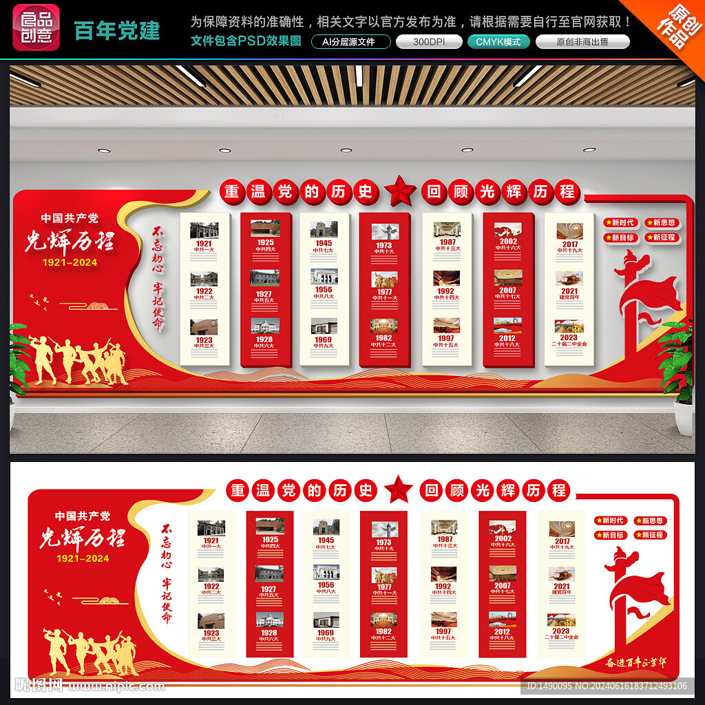 黨建百年歷程黨史文化墻