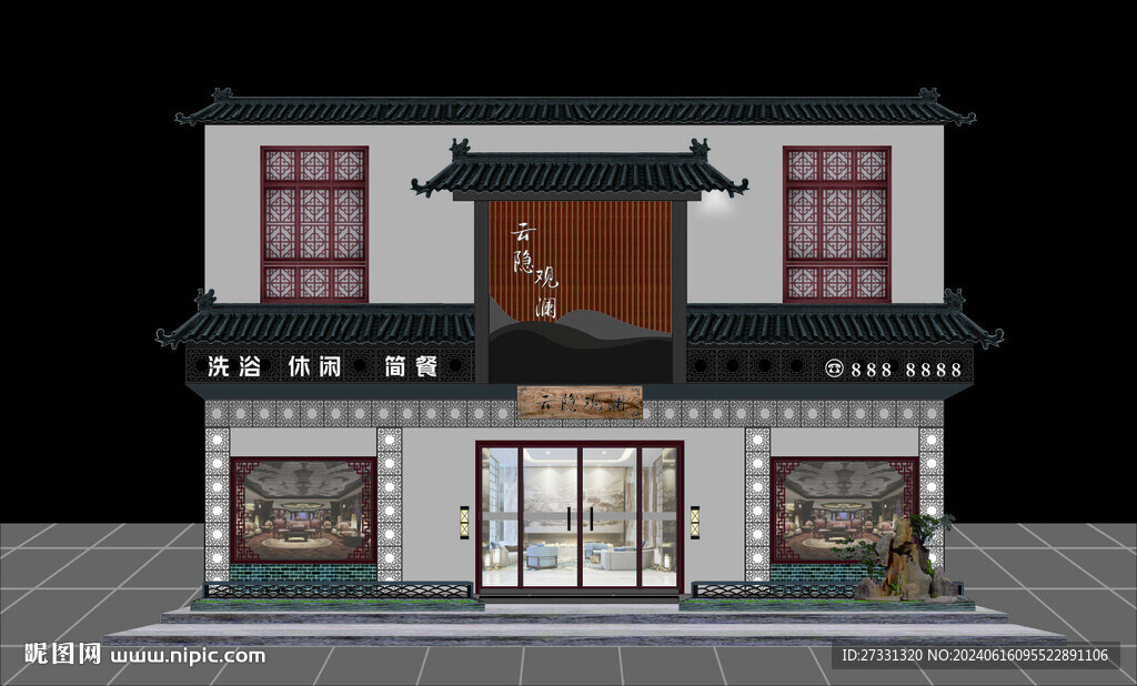 中式仿古門頭