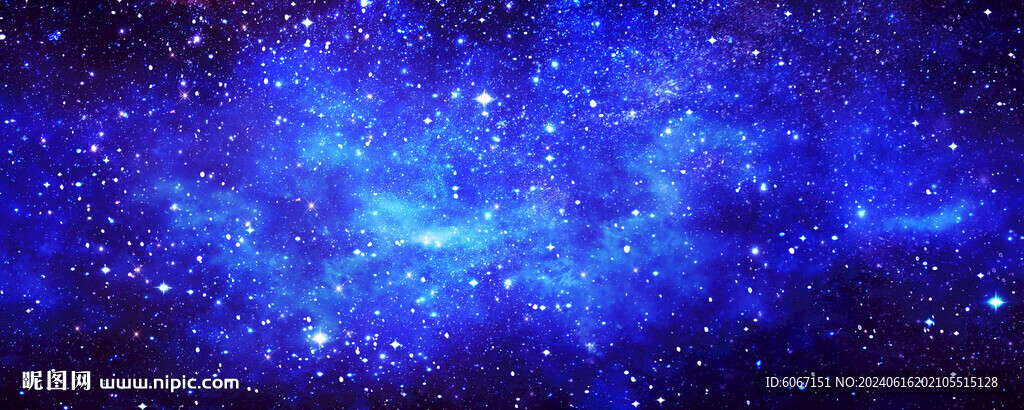 巨幅藍色星空背景