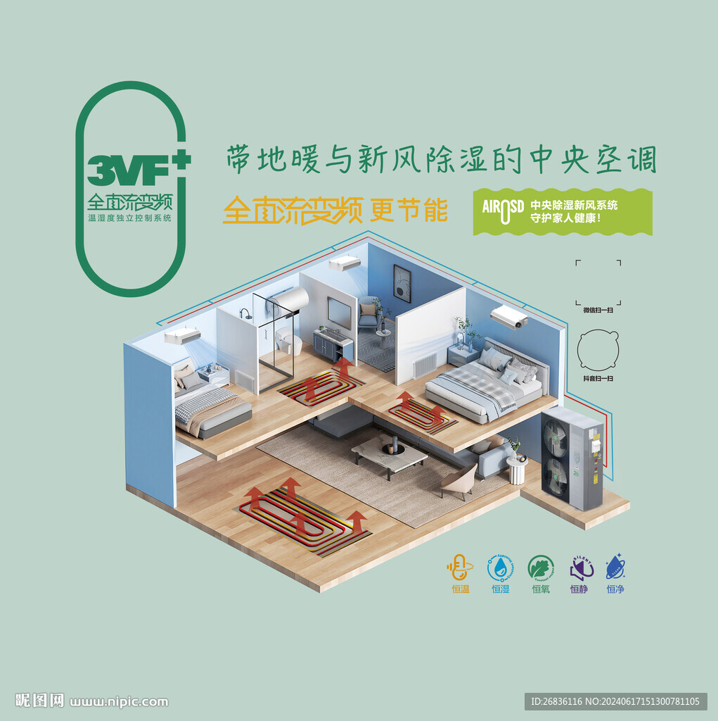 地暖空調(diào)廣告圖