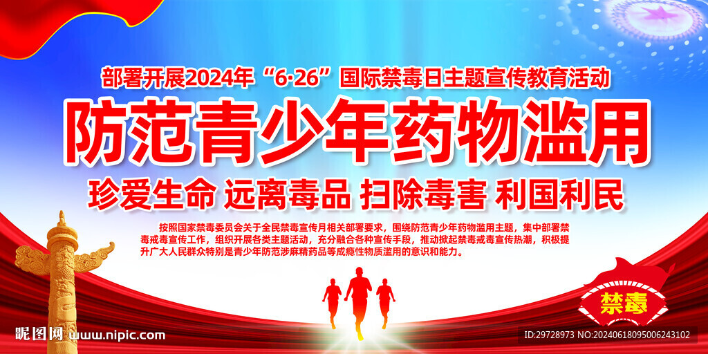 2024年國際禁毒日主題展板