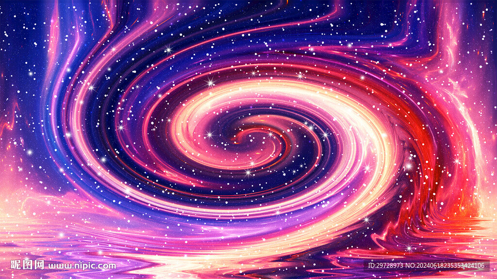 絢麗旋渦宇宙星空背景墻