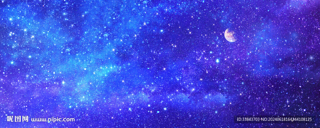 藍色星空天花軟膜背景墻