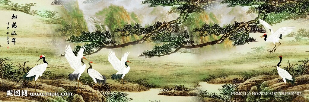 松鶴圖