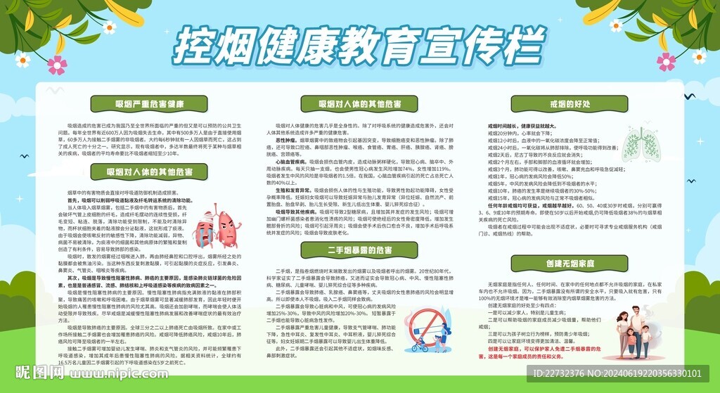 禁煙控煙知識宣傳欄