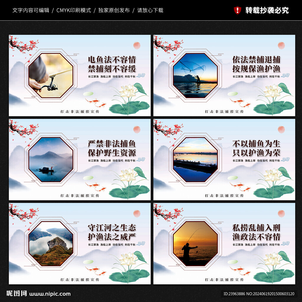 打擊非法捕撈海報