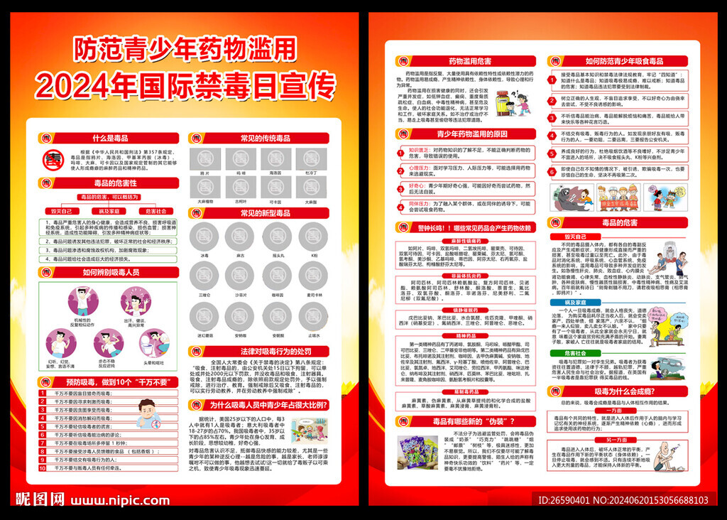 禁毒宣傳單頁