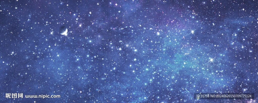 巨幅灰藍色星空背景墻