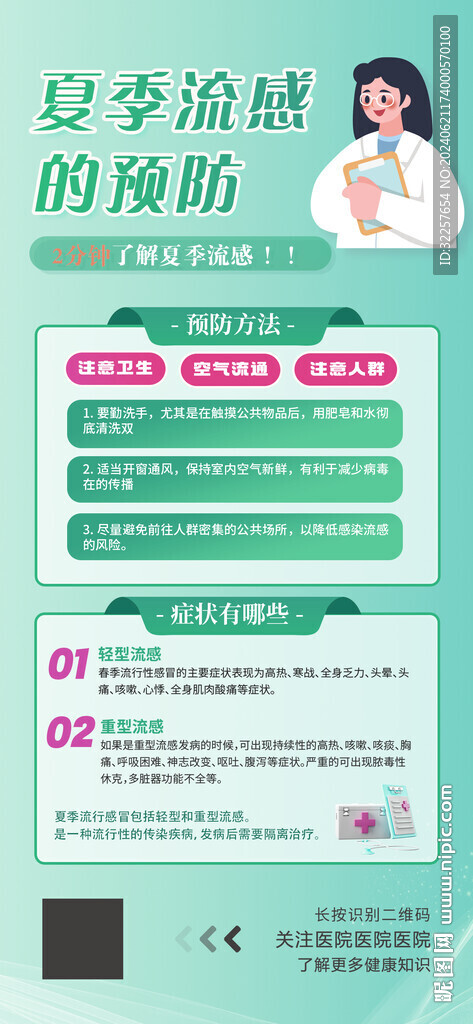 夏季流感展架