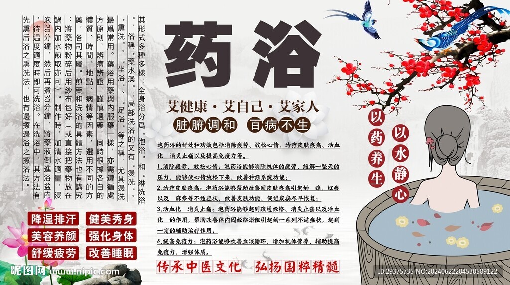 藥浴背景墻