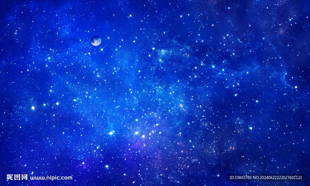 藍色星空背景墻