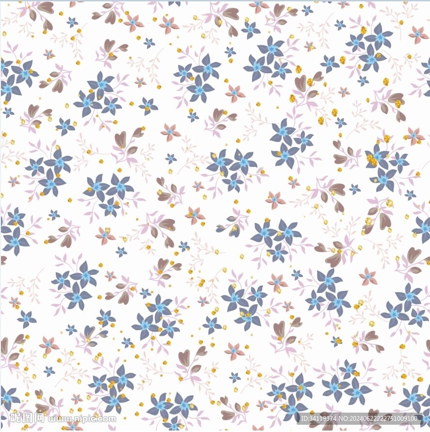 數碼印花  小碎花  亮片  