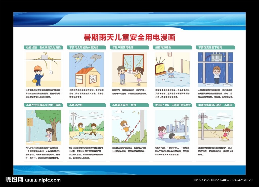 雨天安全用電漫畫