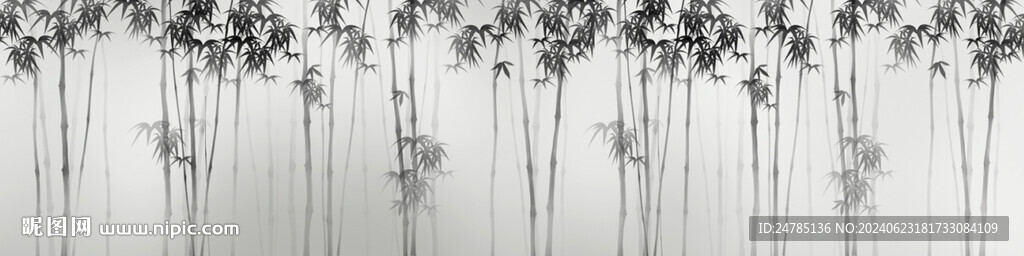 新中式水墨竹林