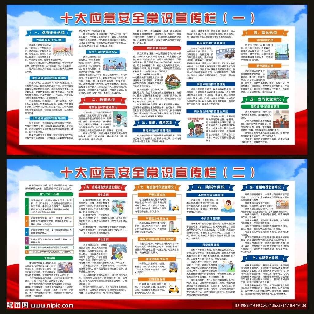十大應急安全常識宣傳欄