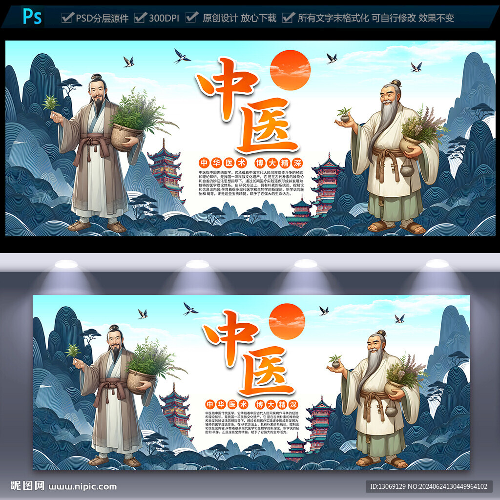 中醫(yī)館文化墻海報