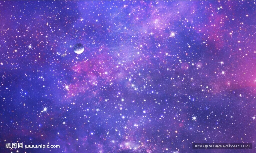 紫色宇宙星空星云背景圖
