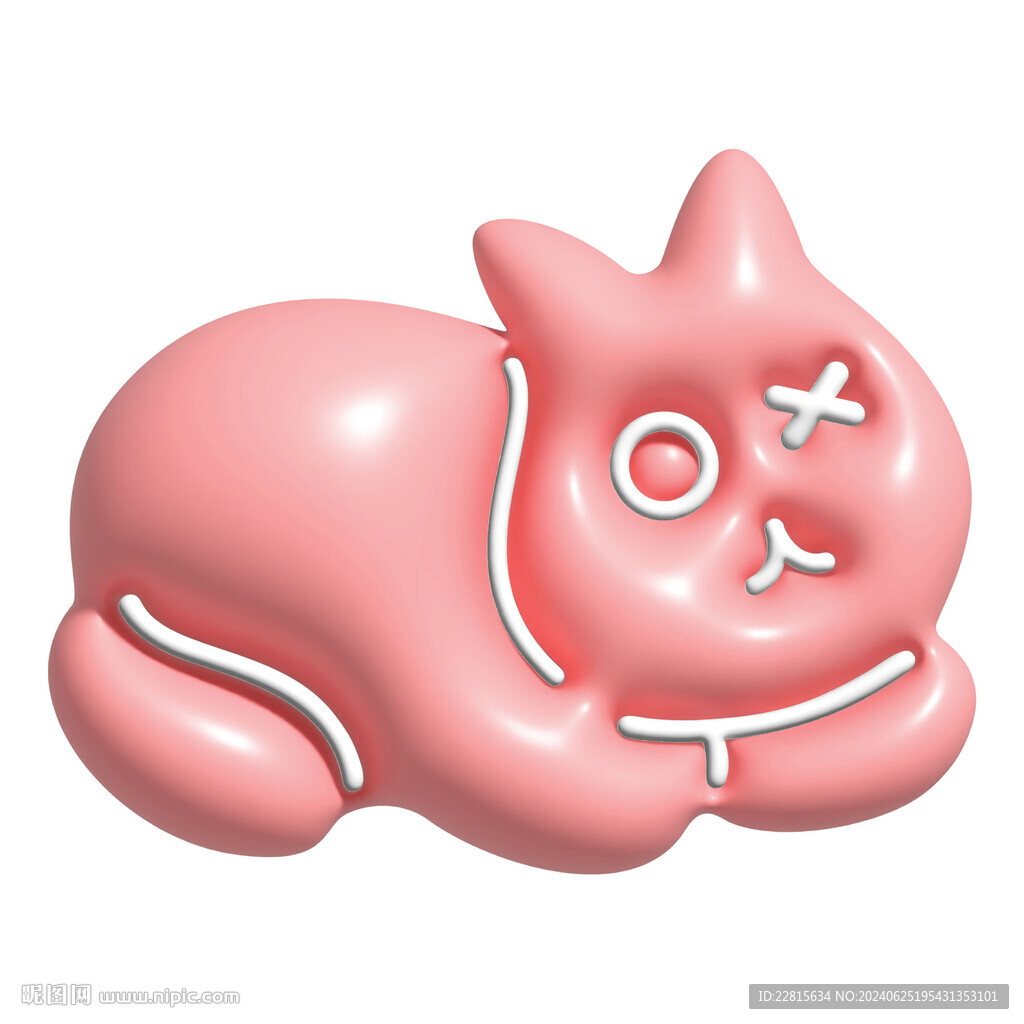 可愛膨脹風3D兔子地毯圖案印花