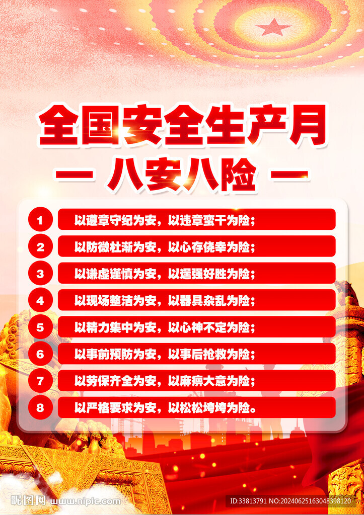 安全生產(chǎn)八安八險(xiǎn)