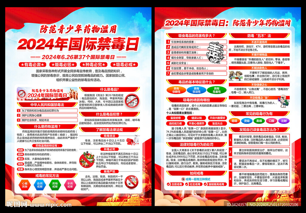 禁毒日宣傳單